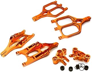 Integy RC Model C28156ORANGE Billet Machined Front Suspension Set for 1/10 T-Maxx/E-Maxx 3903/5/8, 4907/8