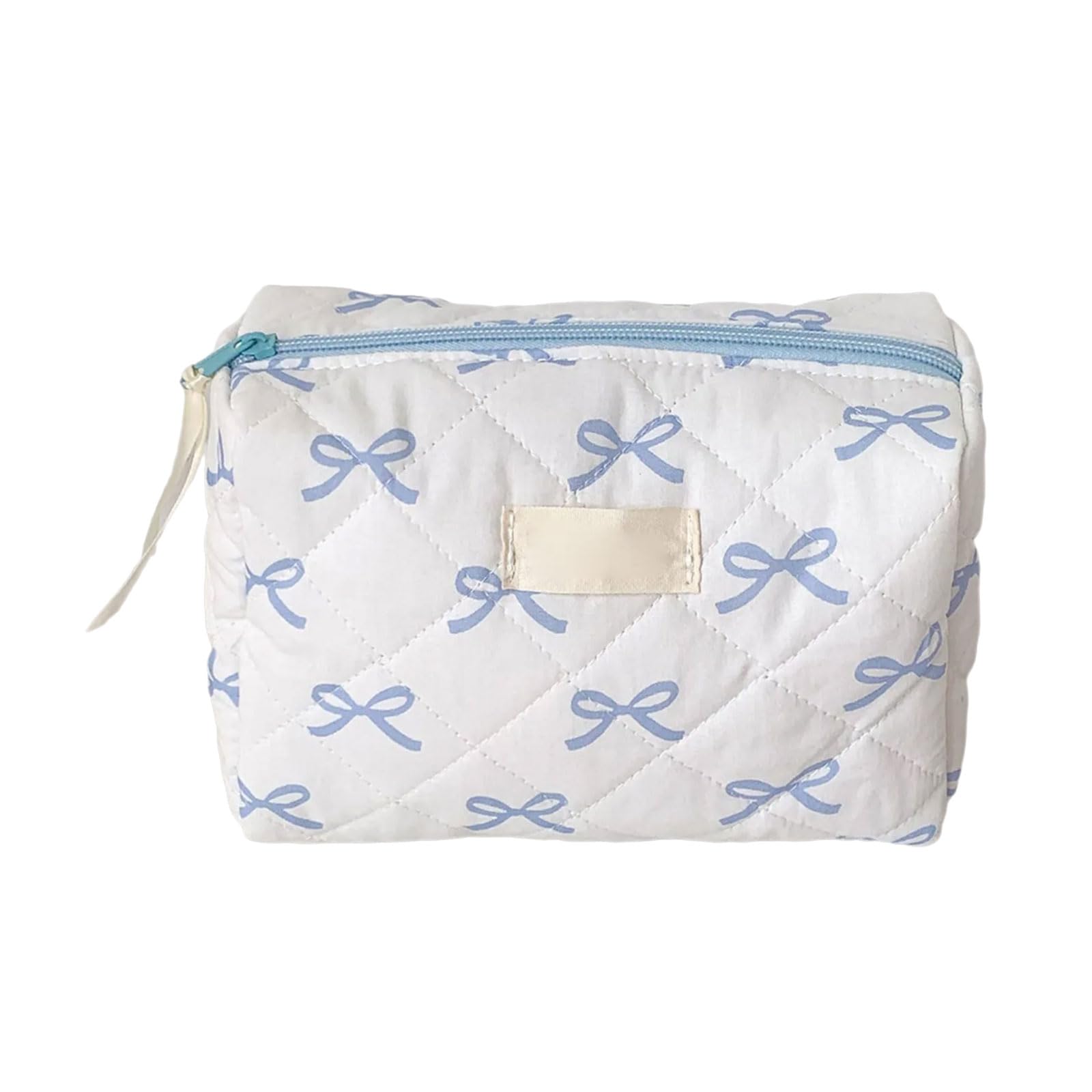 Tsophreniq Bowknot Pattern Toiletry Holder Cosmetic Organiser for Travel or Daily Use Spacious Zippered Makeup Bag with Zippers Bedroom Closet Makeup Organiser
