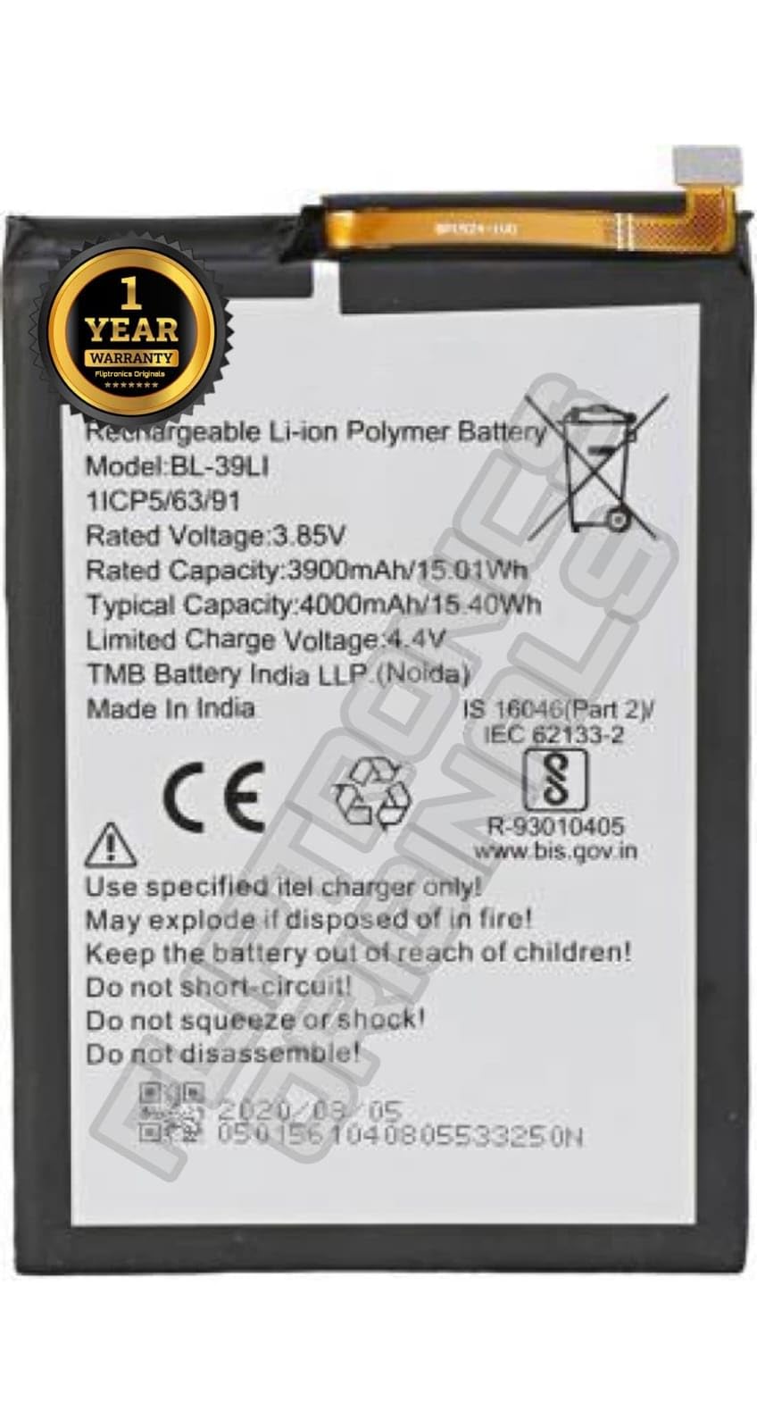 BL-39LI Battery for Itel Vision 1 / A56 Battery with 1 Year Warranty**** (V16)-image-18