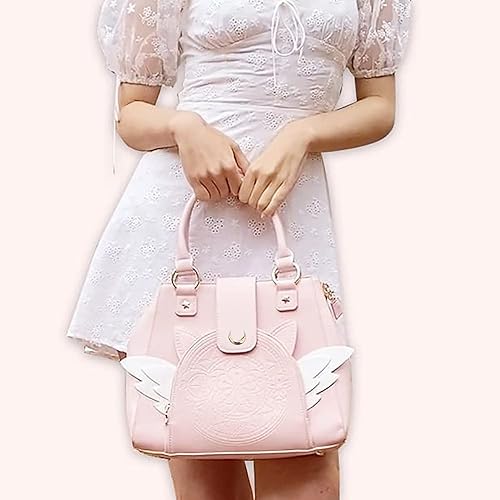 Miniatura 2 de BelugaDesign Sakura Purse - Bolso bandolera Kawaii rosa pastel para niñas y mujeres Bolso bandolera de princesa Cardcaptor Moon Anime Heart Wing