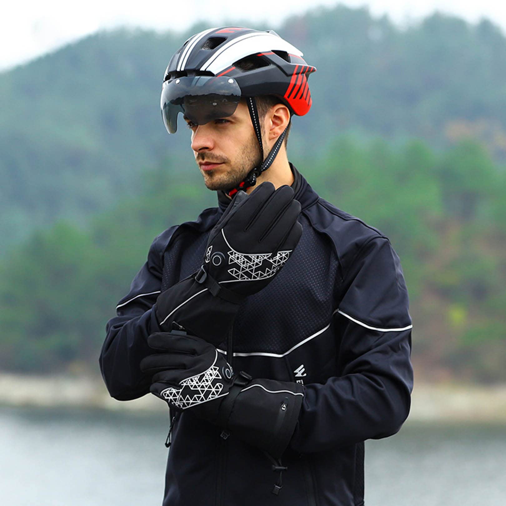 Guanti riscaldati a Batteria elettrici per Uomini e Donne Guanti scaldamani alimentati a Batteria da Interni per Arrampicata, Escursionismo, Ciclismo