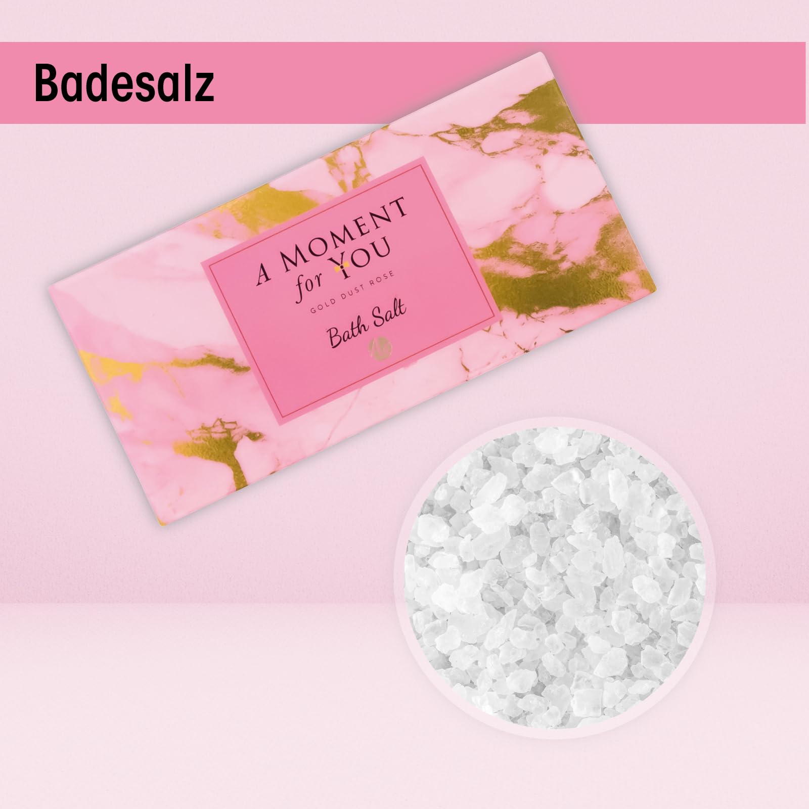accentra - Zestaw upominkowy dla kobiet A Moment for you - zestaw kosmetyczny z kąpielą piankową, balsamem do ciała i solami do kąpieli w dekoracyjnej drewnianej szafce – zestaw wellness dla kobiet i