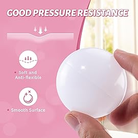 Thenese Pink Ball Pit Balls for Kids, Pool Toys Thicken Soft Plastic Balls for Ball Pit BPA Free Toddler Toy White Clear and Pink 100pcs