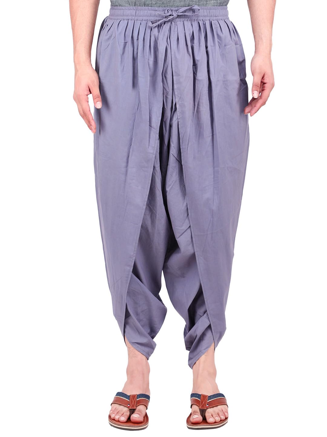 Men Dhoti Pants with Drawstring Waist-image-22