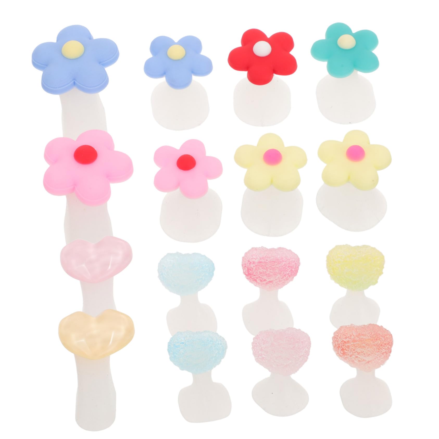 FOMIYES Silicone Toe Dividers for Women's Manicure 16pcs Flower Toe Separators for Pedicure Nail Polish Toe Separators Toe Spacers for Nail Art