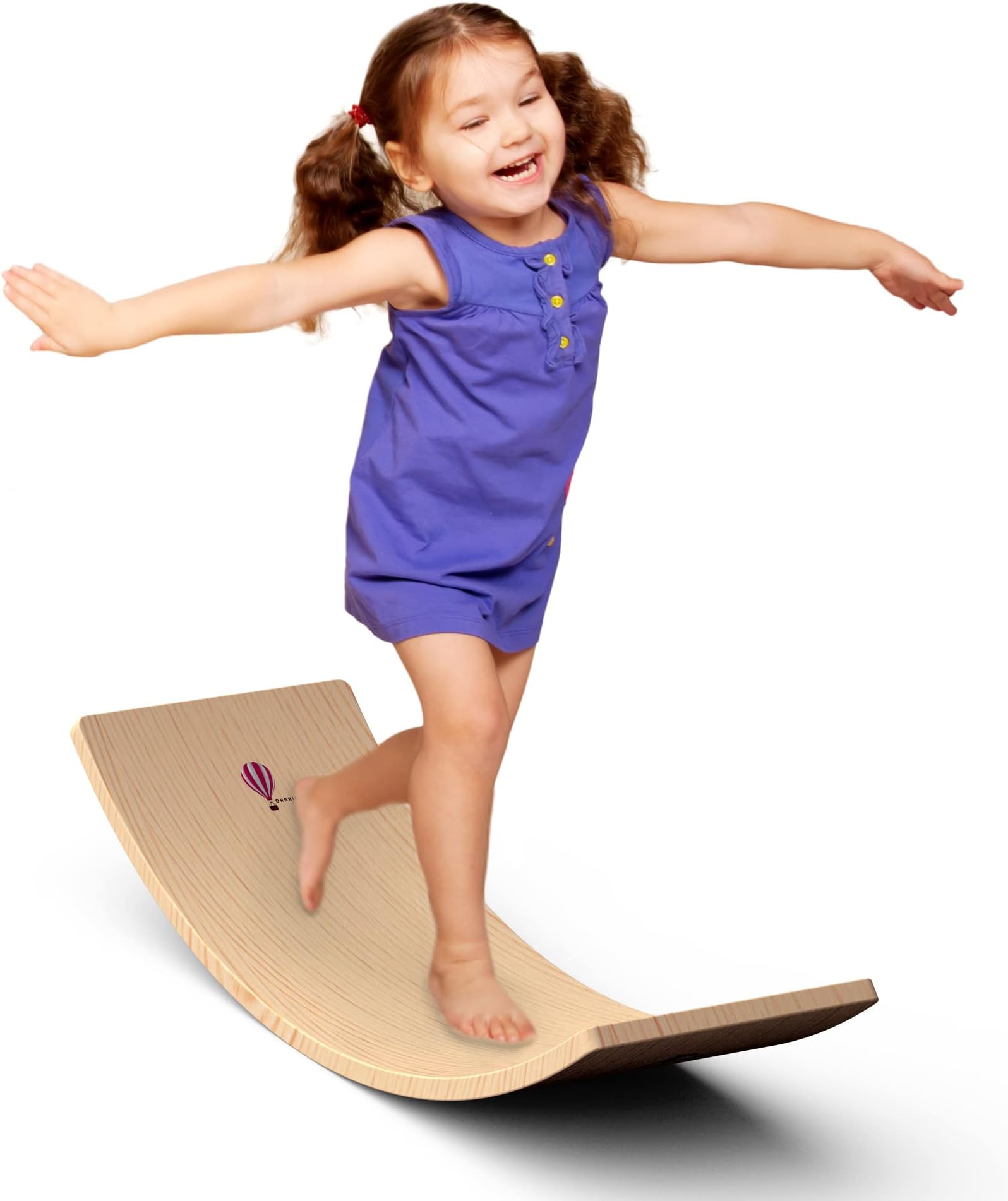 OrbriumMulti-Activity Curvy Play Board Compatible with Waldorf Balance Board Rocker Children's Stool