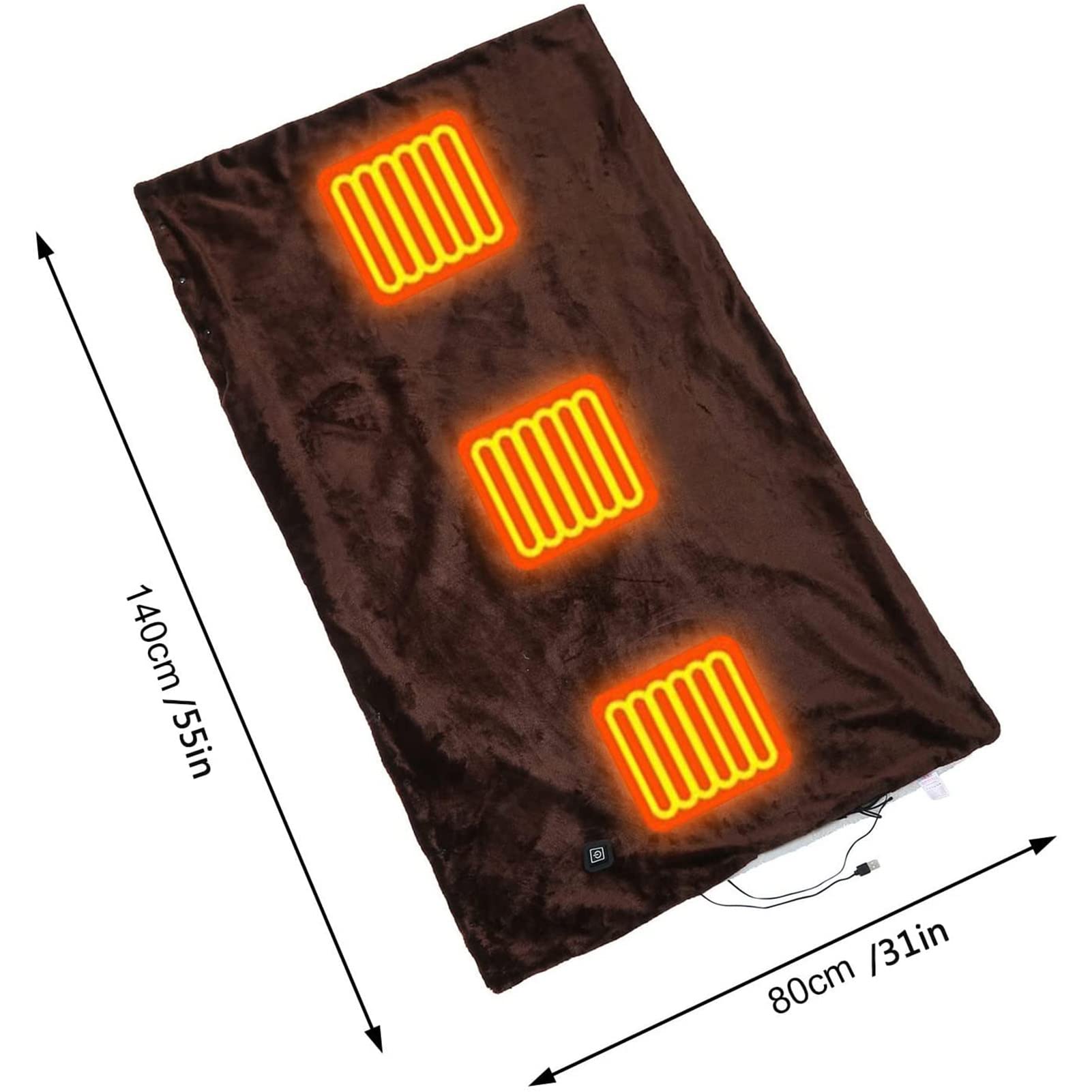 USB Beheizter Schal Elektrische Winter-Warmdecke, Plüsch-Nacken- Und Schulterheizung Für Das Autobüro Zu Hause