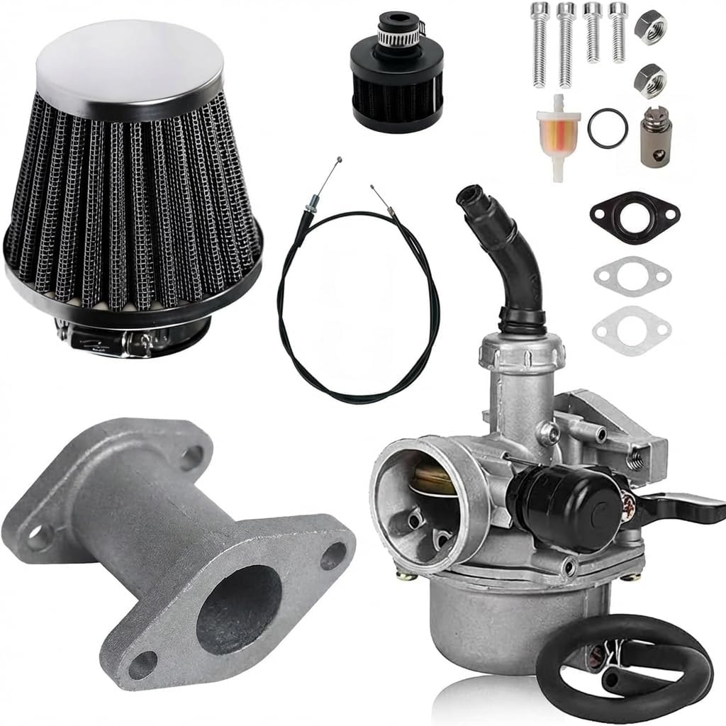 JMCHstore Stage 2 Manifold Carb Kit for FRP GMB100, Predator 79cc 3HP Engine, Coleman CT100U CC100X 98cc, Massimo MB100 Mini Bike