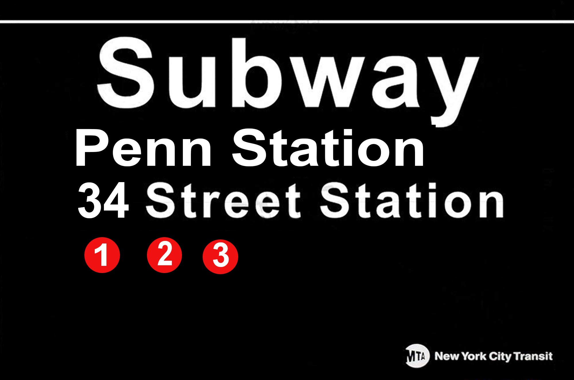 Bioprocess Penn Station New York City Subway Station Sign Metal Street Sign 8X12 Inches