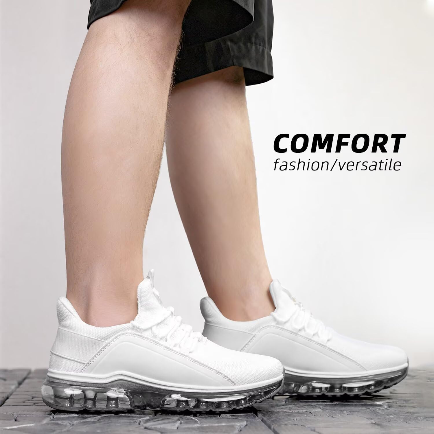Men's Air Cushion Running Shoes Breathable Tennis Fashion Sneakers Non Slip Workout Casual Sport Gym Training Soft Sole Walking Shoes