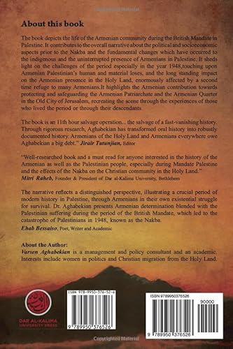 The Saga of Survival: Armenian Palestinians, the British Mandate and the Nakba