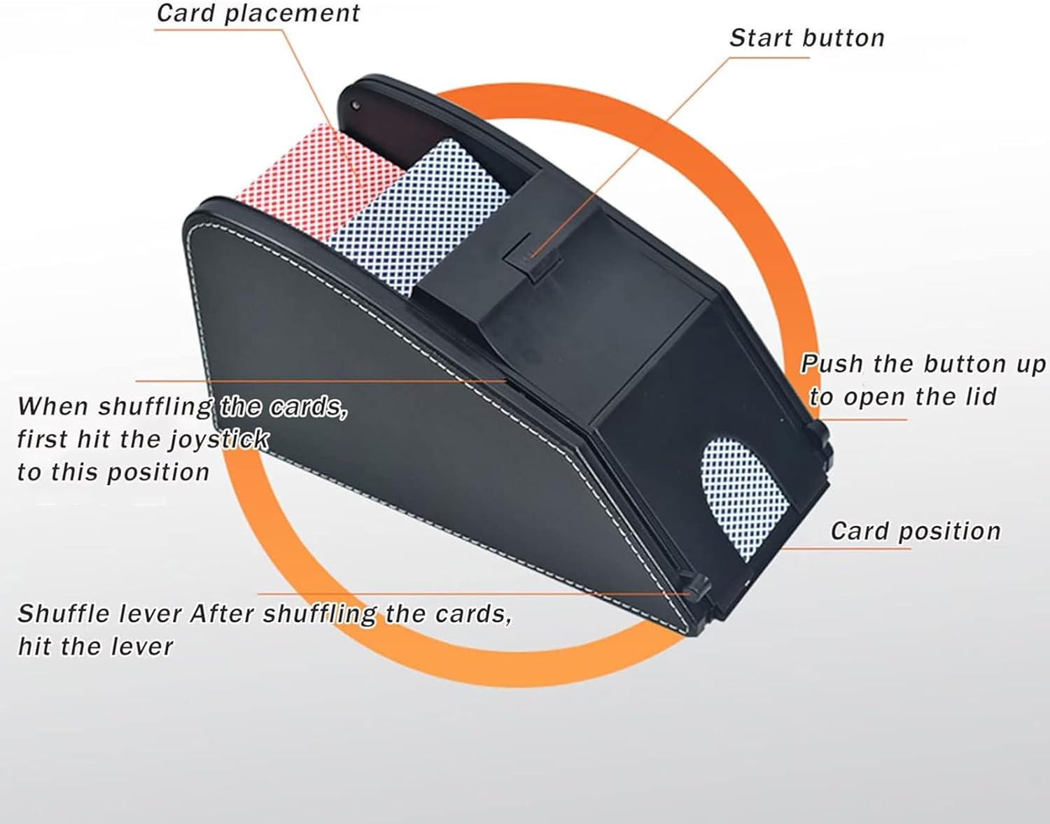 Poker Card Dealer Shuffler,Automatic Shuffler Poker Machine,Convenient to Carry,Suitable for Family Gatherings, Party Entertainment