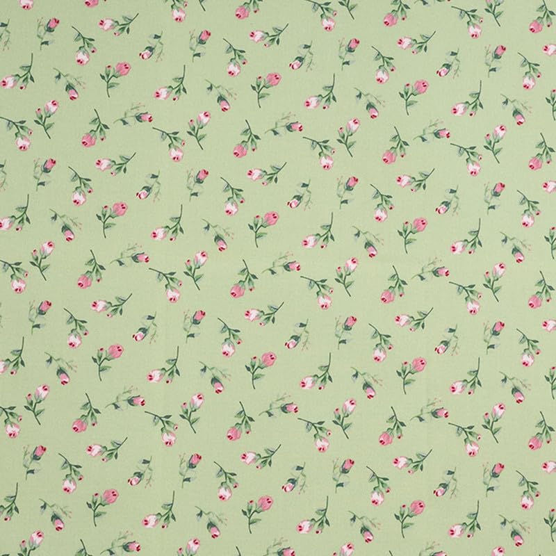 Rose and Hubble Floral Printed Fabric - 45 Inch Wide 100% Cotton Poplin for Dressmaking, Quilting, and Crafting - Soft, Cotton Fabric for Sewing, Apparel, Home Décor, Bag Making (CP0456, 0.5 Metre)