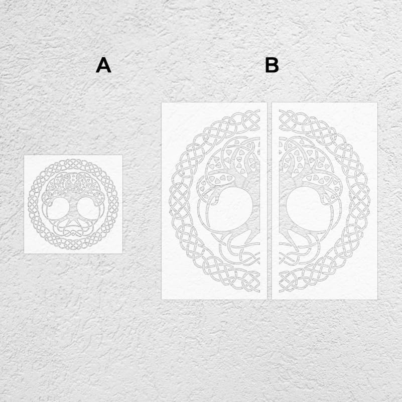 90cm Mandala Celtic Tree Of Life Stencils Templates Decorate Painting To Paint For Walls Template Crafts Furniture Large Size Decorative On The Wall Refrigerators Putty