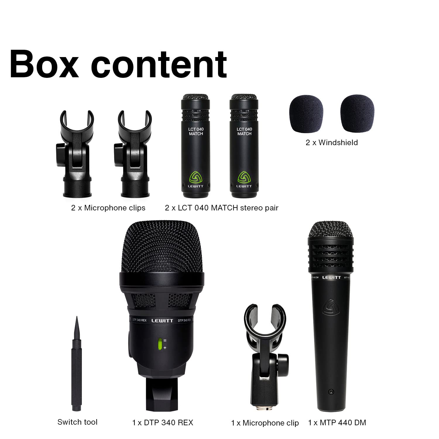 SET MICROFONI BATTERIA LEWITT BEATKIT