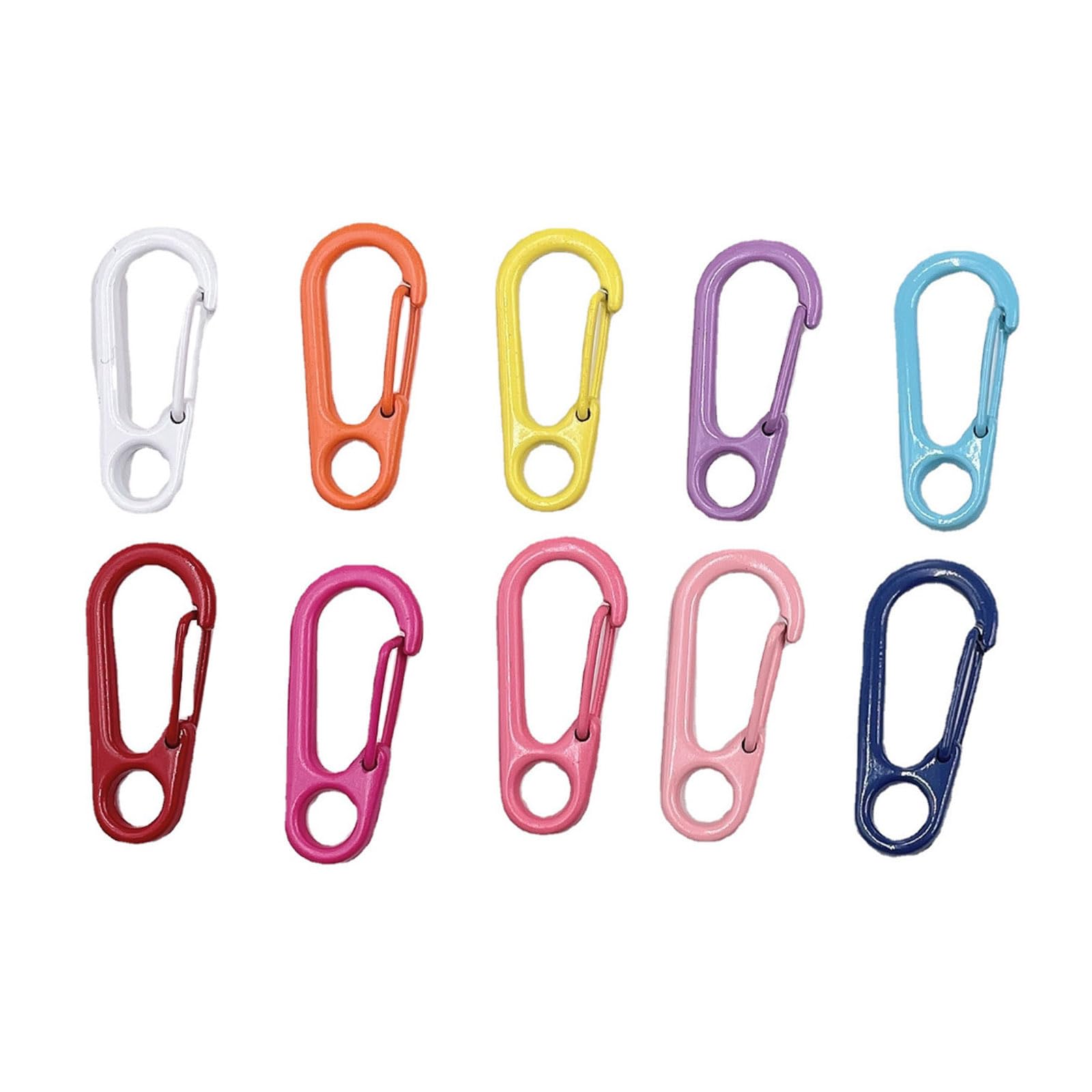 Doudingmao As The Pic Show 10Pcs Small Carabiner Clip Tiny Paracord Hanging Clip Keychains Carabiners For Keychains, Backpacks And Dog Leashes
