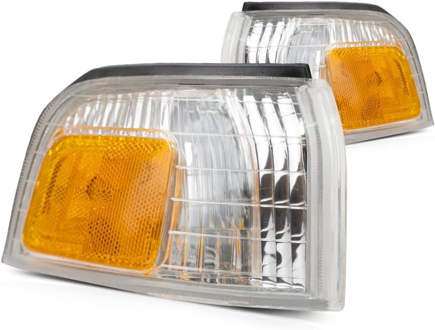 For 1990-1991 Honda Accord Side Marker Light Driver And Passenger Side | Pair | w/Bulbs For HO2550110, HO2551111 | 34350-SM4-A02, 34300-SM4-A02