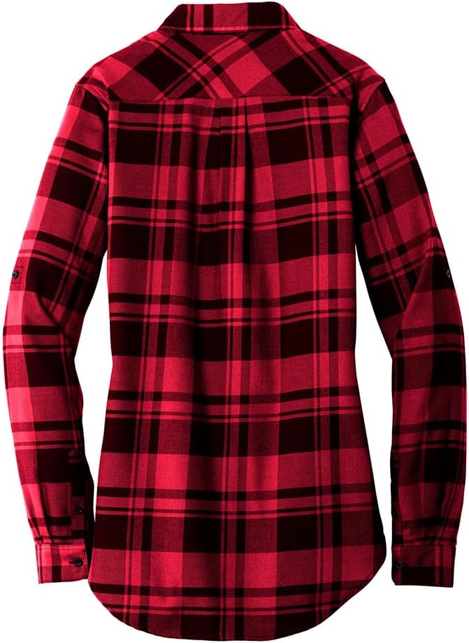 Mitsubishi Motors Ladies Flannel Button-Up Shirt