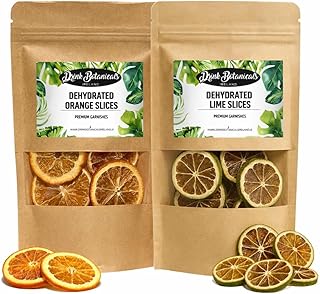 Dried Orange Slices (50G) & Dried Lime Slices (50G) Combo Pack for Cocktails, Drinks,