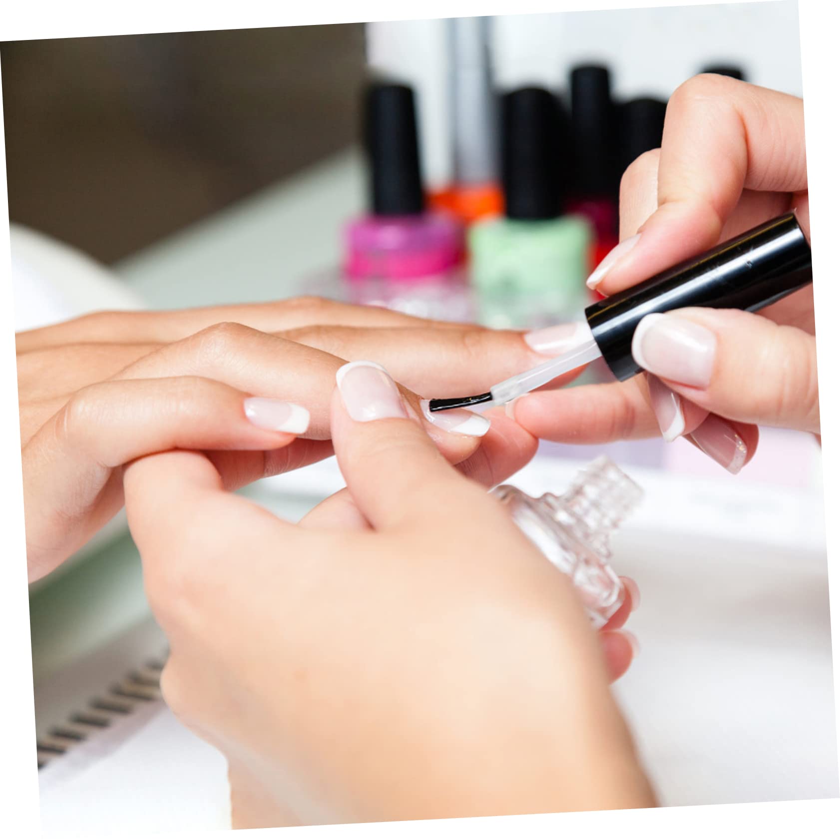 IWOWHERO 100pcs Nail Polish Brush Replacement Soft Bristles Dipping Liquid Applicator for Nail Design Brushes