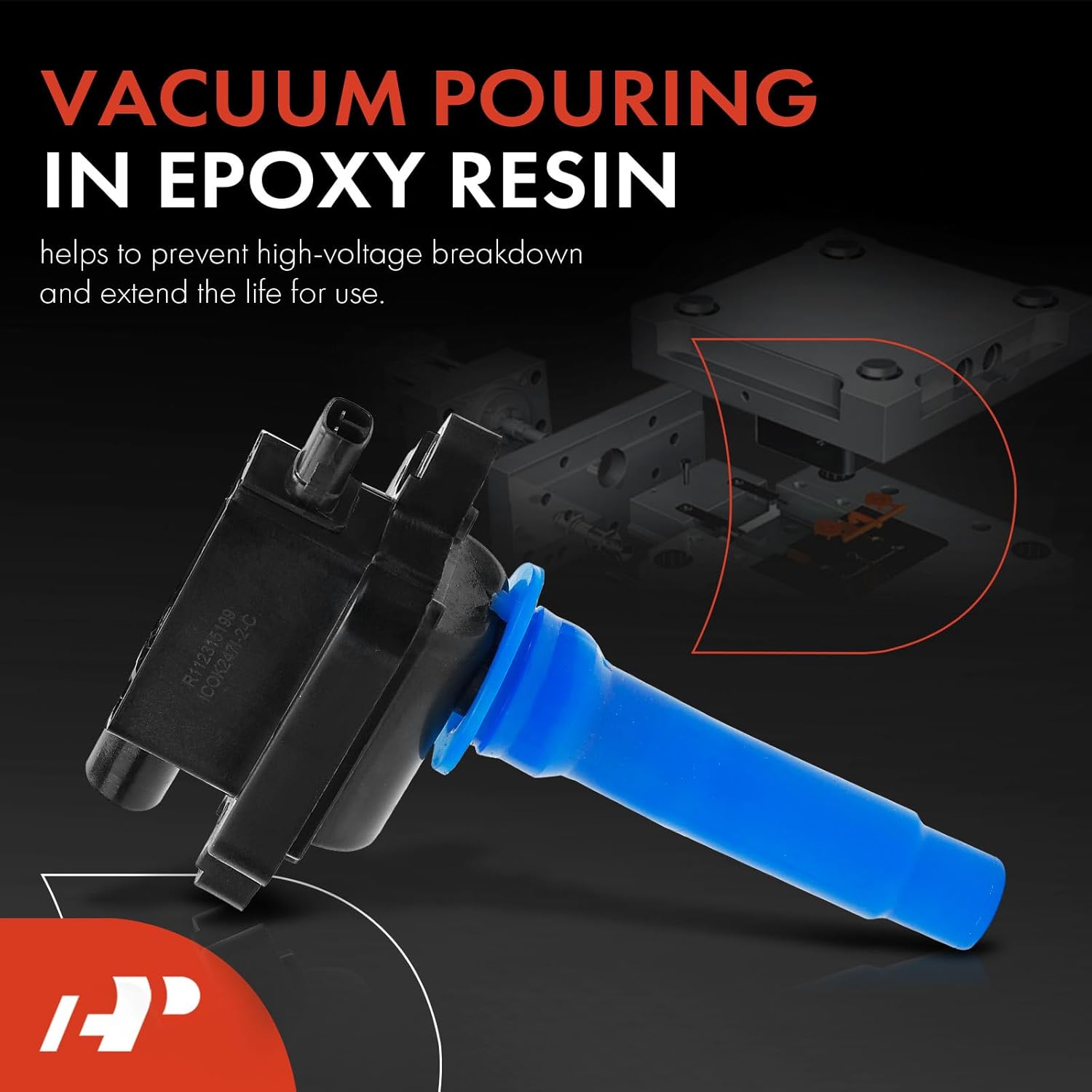 A-Premium Engine Ignition Coil Pack Compatible with Kia Sephia 1998-2001, Spectra 2000-2004, L4 1.8L 2-PC Set