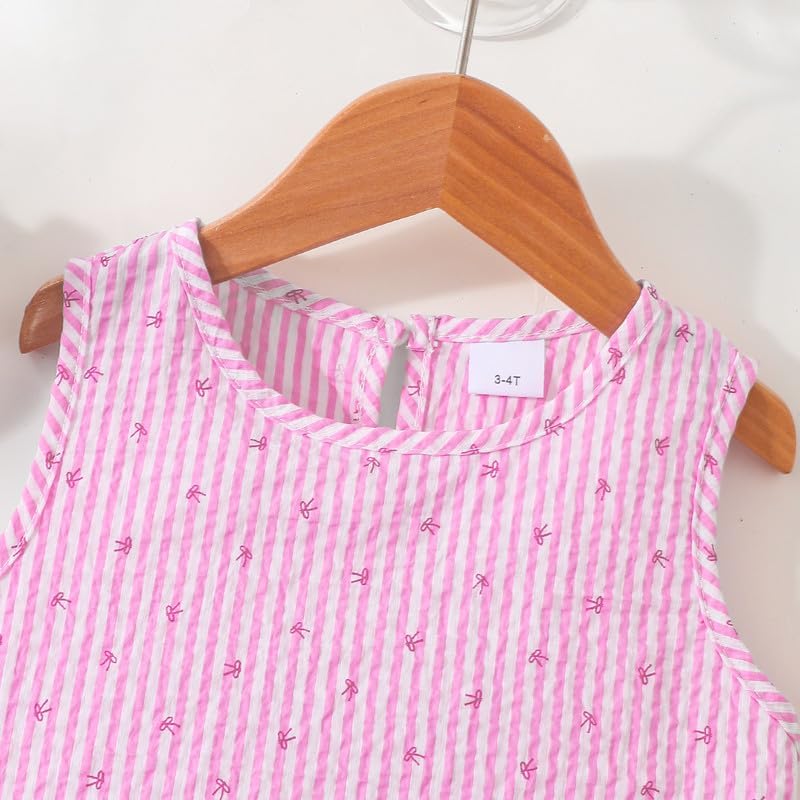 Toddler Girls Clothes Summer Outfits 2 Pcs Cute Girl Clothing Tops Matching Bottoms Casual Playwear Sets 3-8T