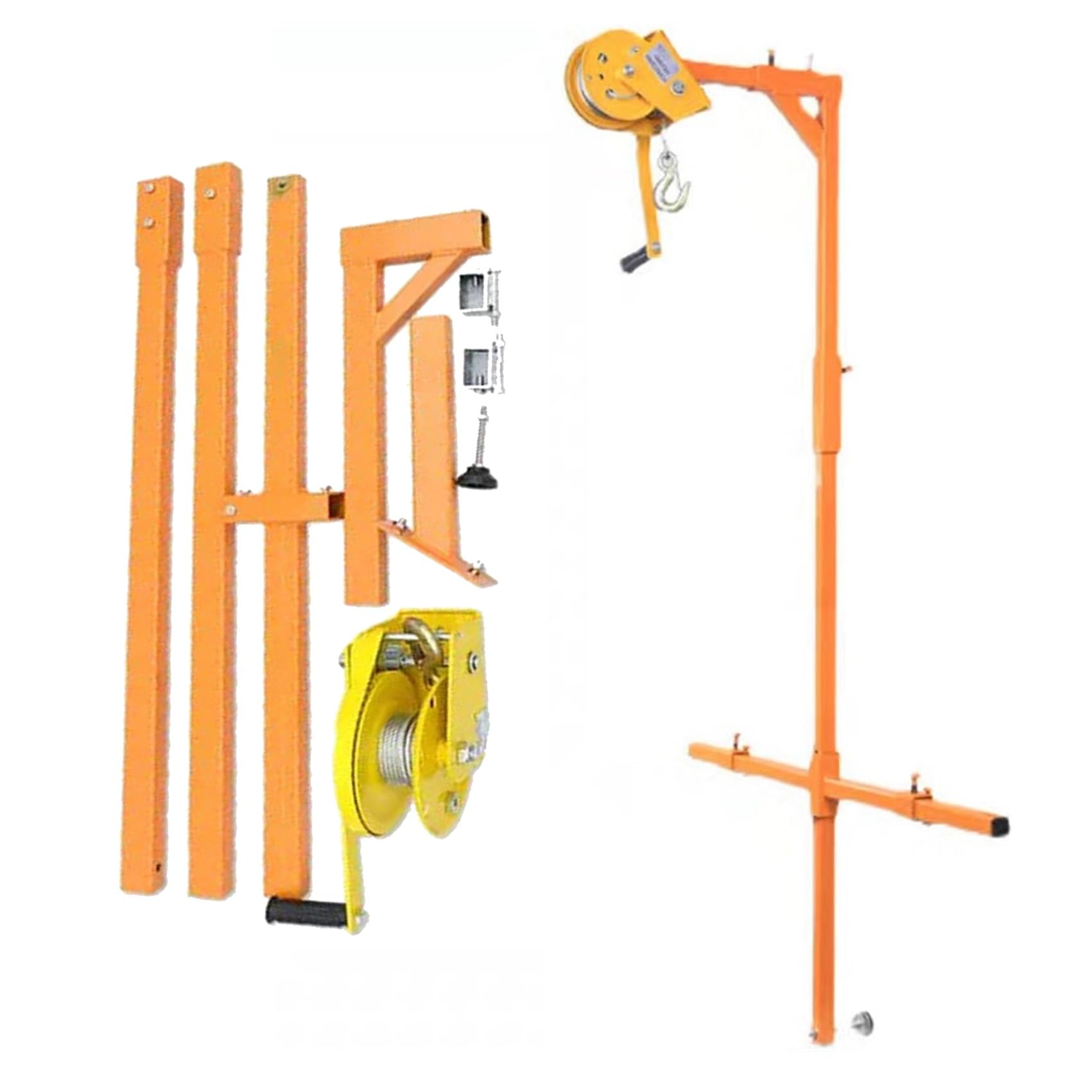 Cabrestante autoblocante en grúa elevadora de acero inoxidable para aire acondicionado