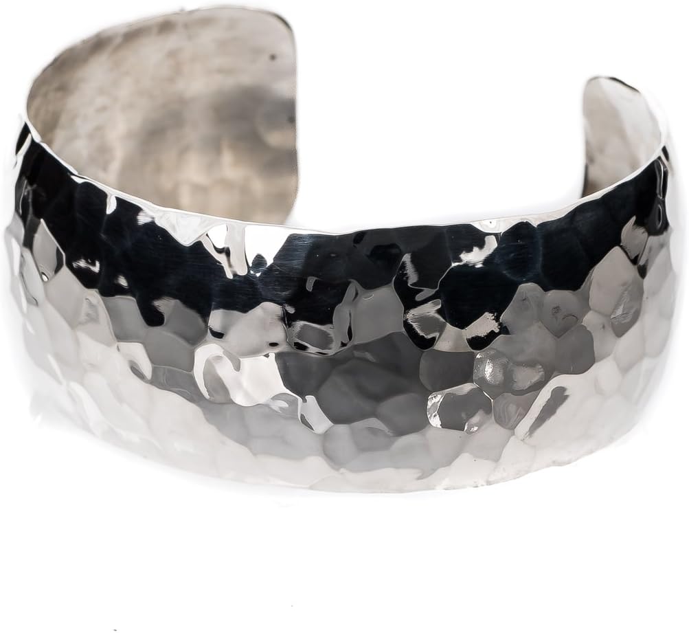 Turquoise Skies Tskies Sterling Silver Hammered Cuff Bracelet