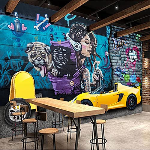 XTSWallpaper Papel Tapiz Mural Papel Pintado Personalizado, 200X100Cm Amarillo Carros Gente Papel Pintado Impermeable De Pvc Autoadhesivo Impresión Digital 3D Imagen De Póster Hd Talla: