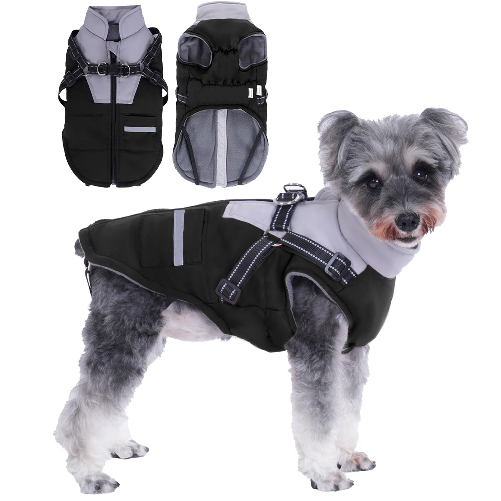 Cappottino Cane: Cappottini per Cani Piccola taglia Impermeabile Giubbotto - Cappotto Cane con Pettorina Adatto Invernale