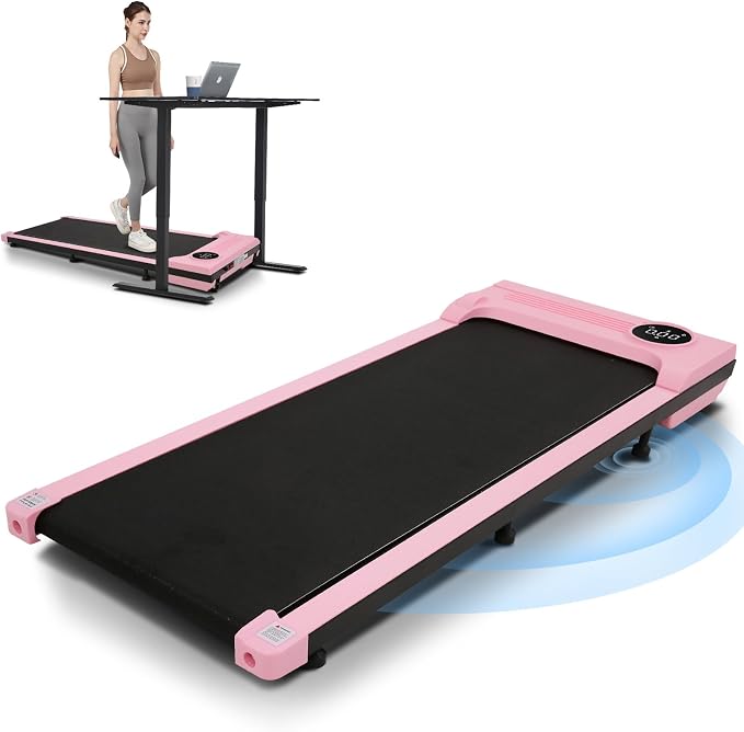 Under Desk Treadmill, Walking Pad Treadmill for Home Office, 2.5 HP Portable Walking Treadmill 300 lb Capacity, Compact Walking Jogging Running Machine with Remote Control and LED Display