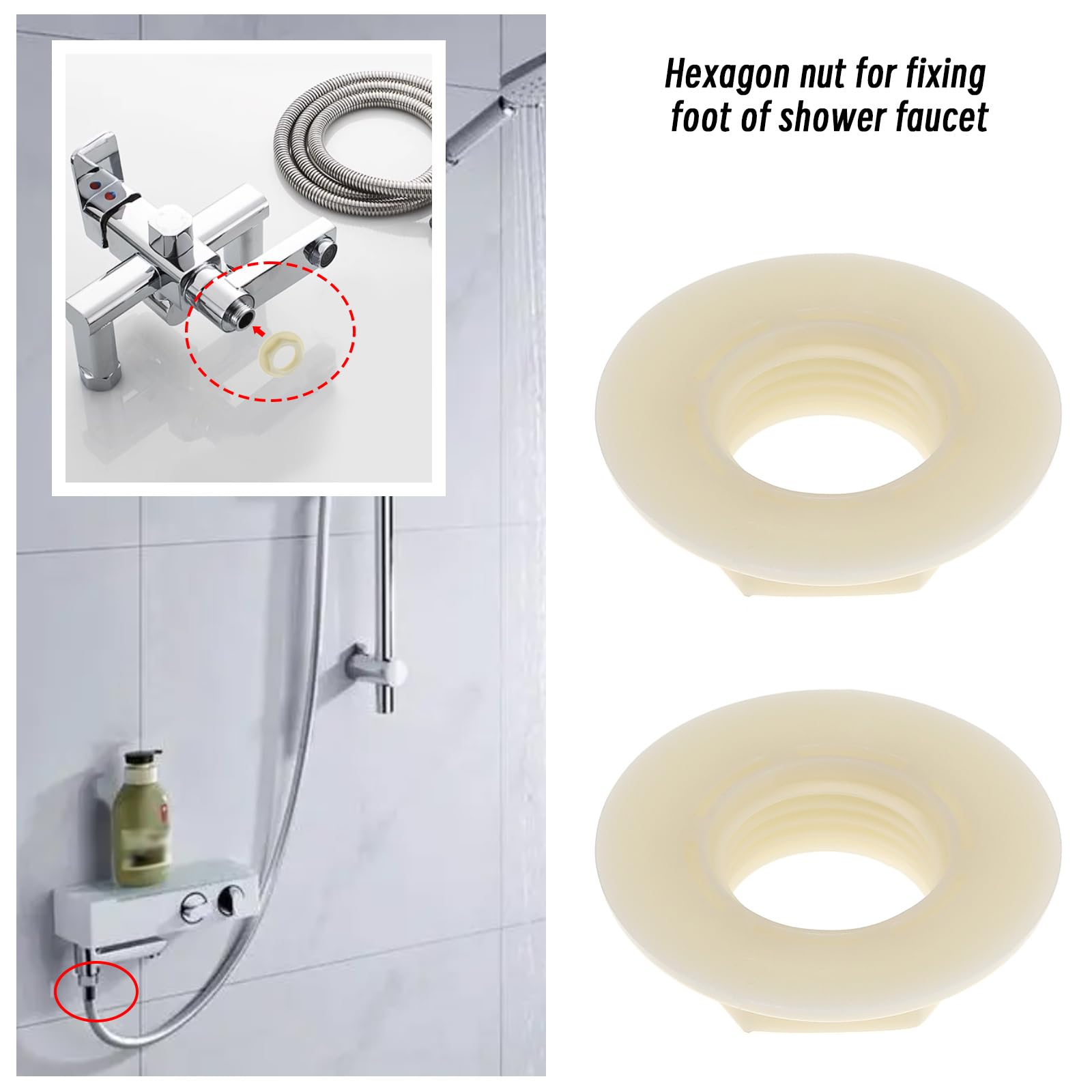 EMSea 4pcs Écrou Arrière De Robinet D'évier 1/2" BSP En