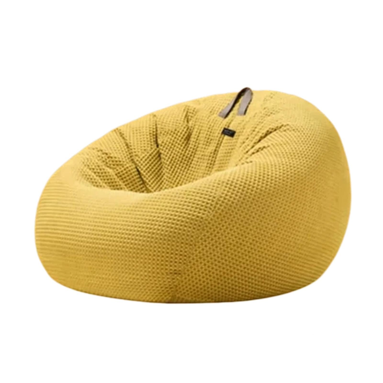 WQQYU6HKF sofa chair Single Lazy Bean Bag for Bedroom & Balcony Tatami Leisure Recliner Small Floor Sofa living room chair(Yellow,Small)