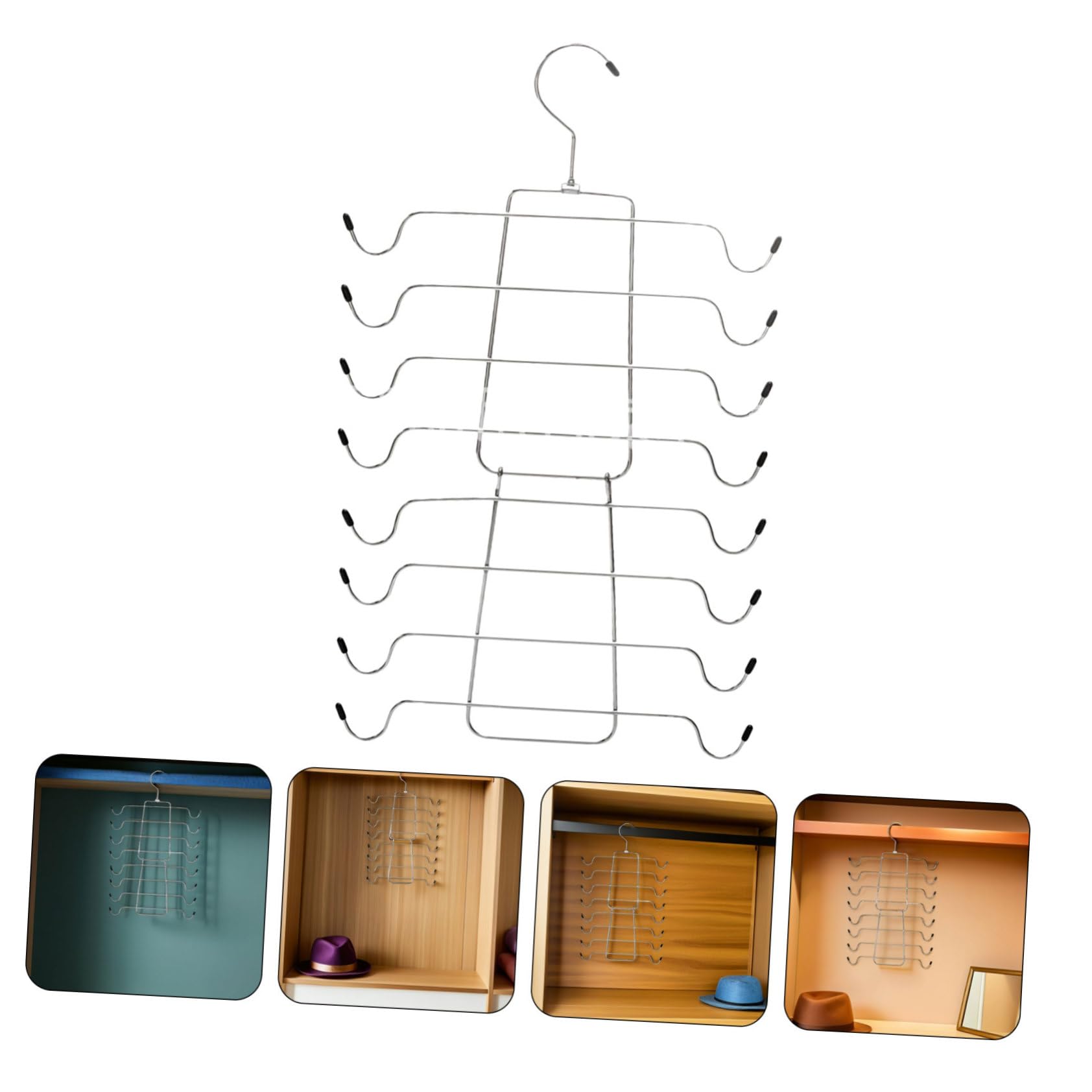 4 Stück Metall BH-kleiderbügel Faltbar mit Drehhaken Platzsparender Schrank-Organizer für BHS Tanktops Gürtel und Schals Stabiler BH-Halter für Kleiderschrank und Reise