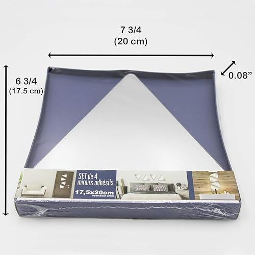 Miniatura 6 de Espejos decorativos con forma de pared autoadhesiva, juego de 4