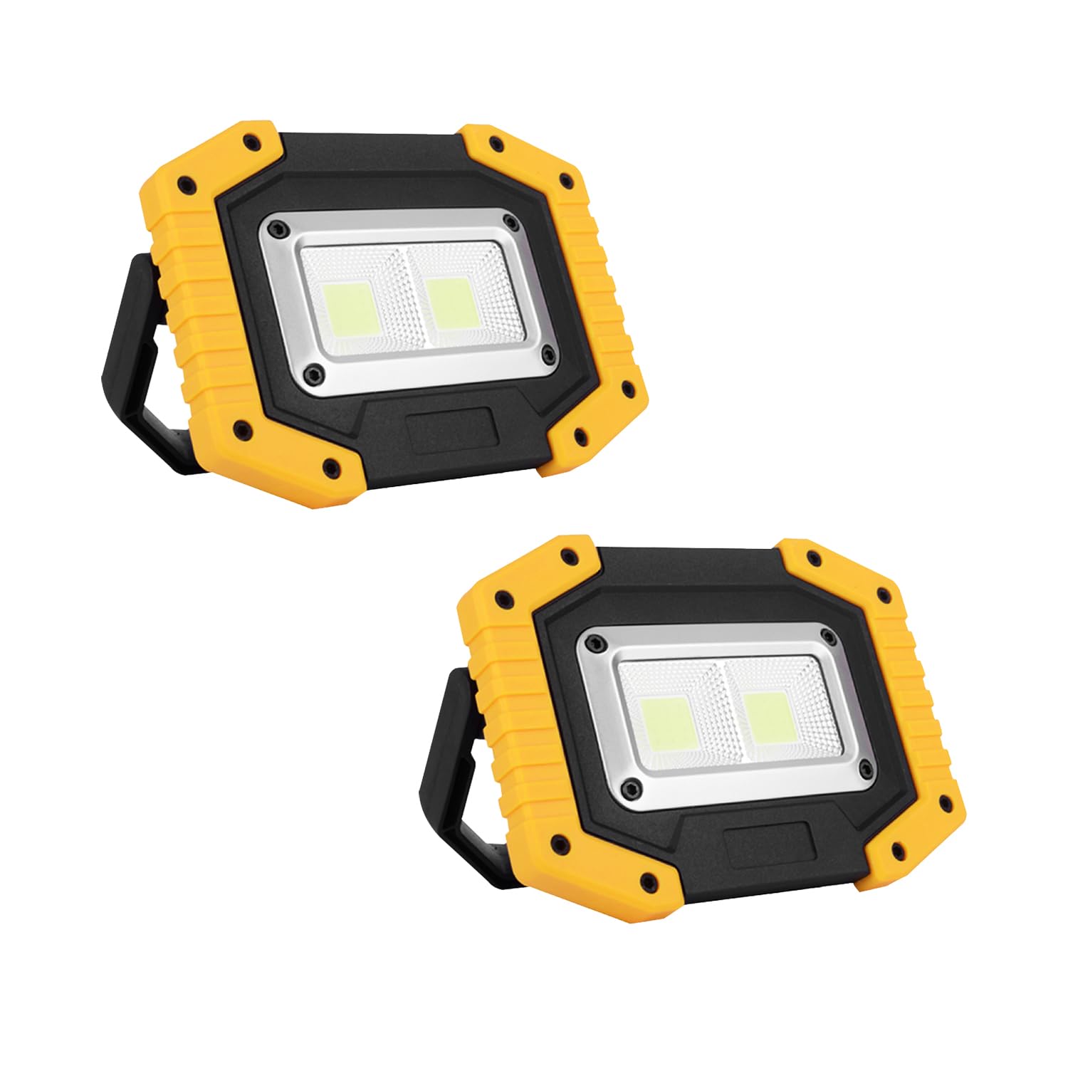 Rechargeable 30W COB LED Work Light – 1500 Lumens, 6000mAh Battery, IP65 Waterproof – Ideal for Outdoor Camping, Hiking, and Emergency Use (Pack of 2)