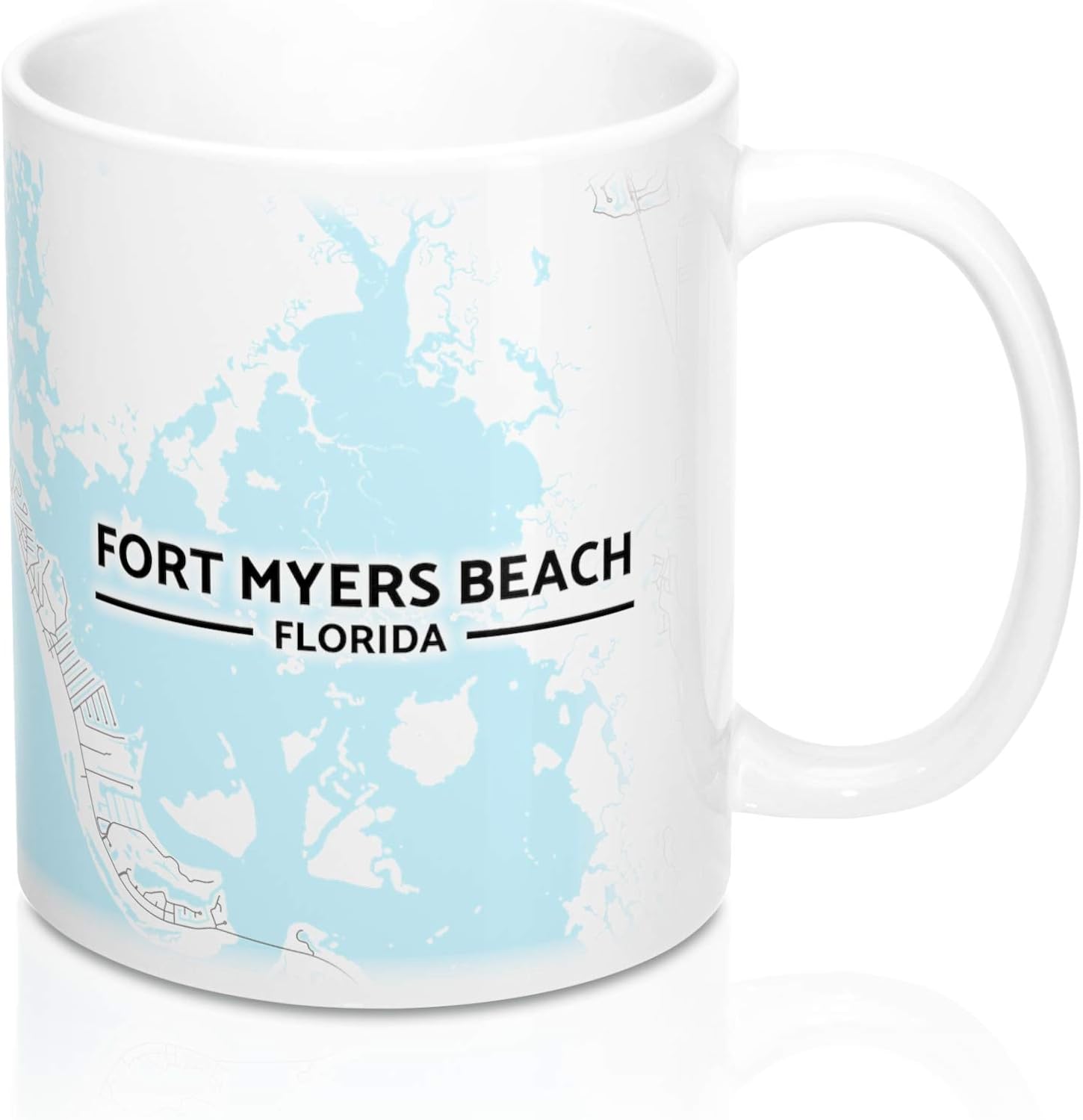 Hometown Bias Fort Myers Beach, Florida FL Map Mug (11 oz