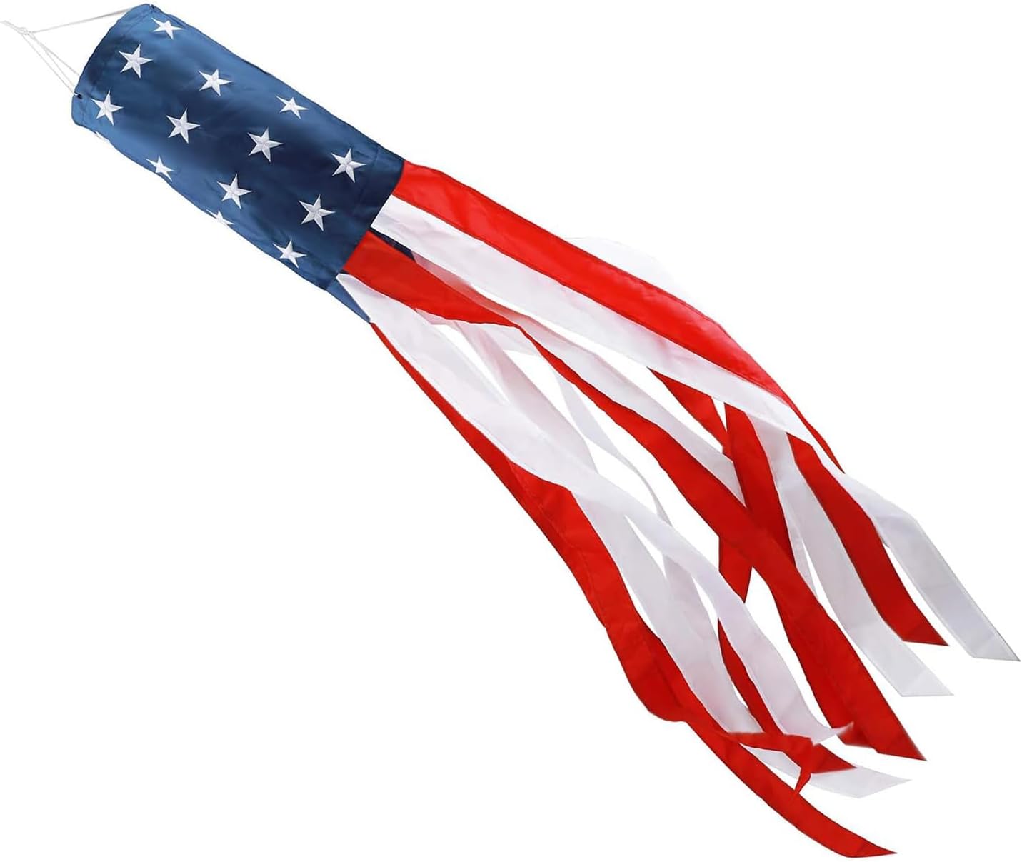 4th of July Decorations, 40 Inch American Flag Windsock USA Stars and Stripes Patriotic Outdoor Decor Windsock Hanging for Independence Day and Memorial Day