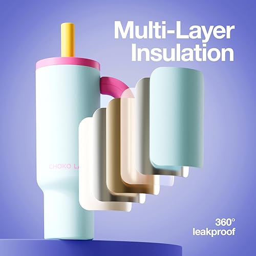 Miniatura 6 de CHAKO LAB BaWang - Vaso aislado de acero inoxidable | Vaso con asa y popote de 33 onzas, apto para portavasos para viajes, botella de agua a prueba