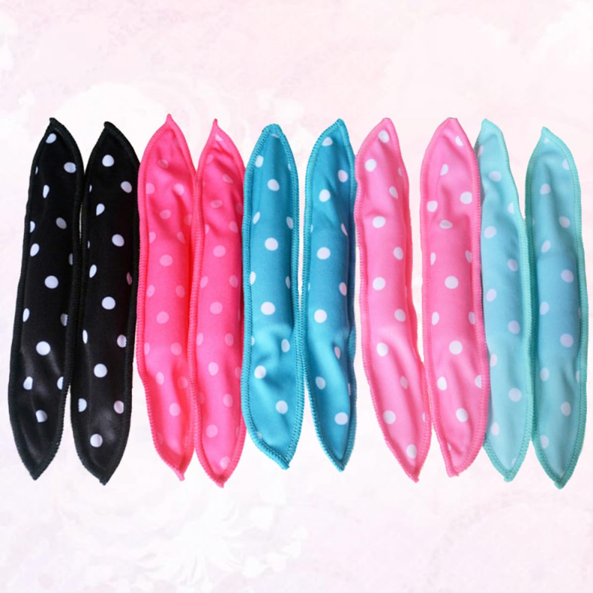 MAGICLULU 30 Stück Haarwickler Stromfrei mit Wellenpunkt aus Polyester und Schwamm Tragbar und Weich für Schonendes Haarstyling über Nacht