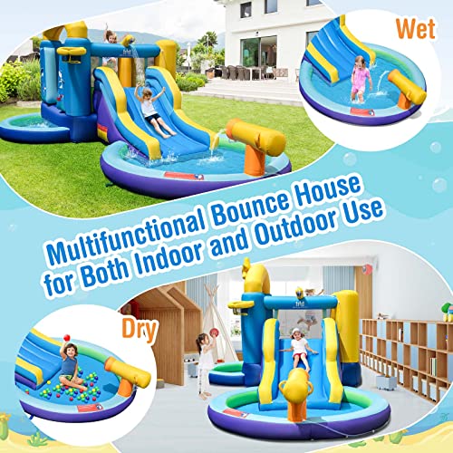 BOUNTECH Inflatable Water Slide, Ocean Kids Water Park Jump Castle w/Ball Pit & Splash Pool, Water Slides Inflatables for Kids, Blow up Water Slide Bounce House with Blower for Outdoor Backyard Gifts - Image 8