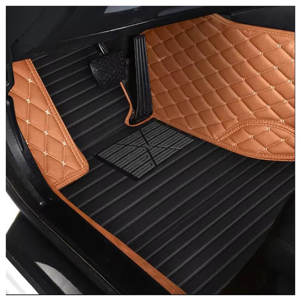 Tapis De Sol Voiture Sur Mesure Pour Toyota Yaris Cross/Hybrid (2020-2025) - 4 Pièces Cuir Imperméable Antidérapant - Couleur B/Red - 3