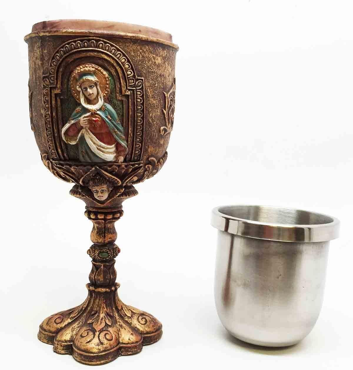 Gifts & Decor Immaculate Heart of Mary HOLY Communion Wine Goblet Chalice Catholic