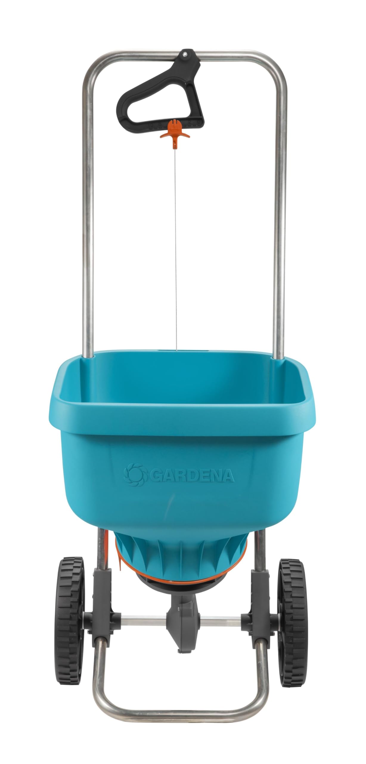 Gardena Spreader XL: Universal Spreader for Delivering Fertiliser, Seeds and Salt, 1.5-6 m Spreading Width, for About 800 m sq of Lawn Area, 18 Litre Capacity, with a Locking Slide (436-20)