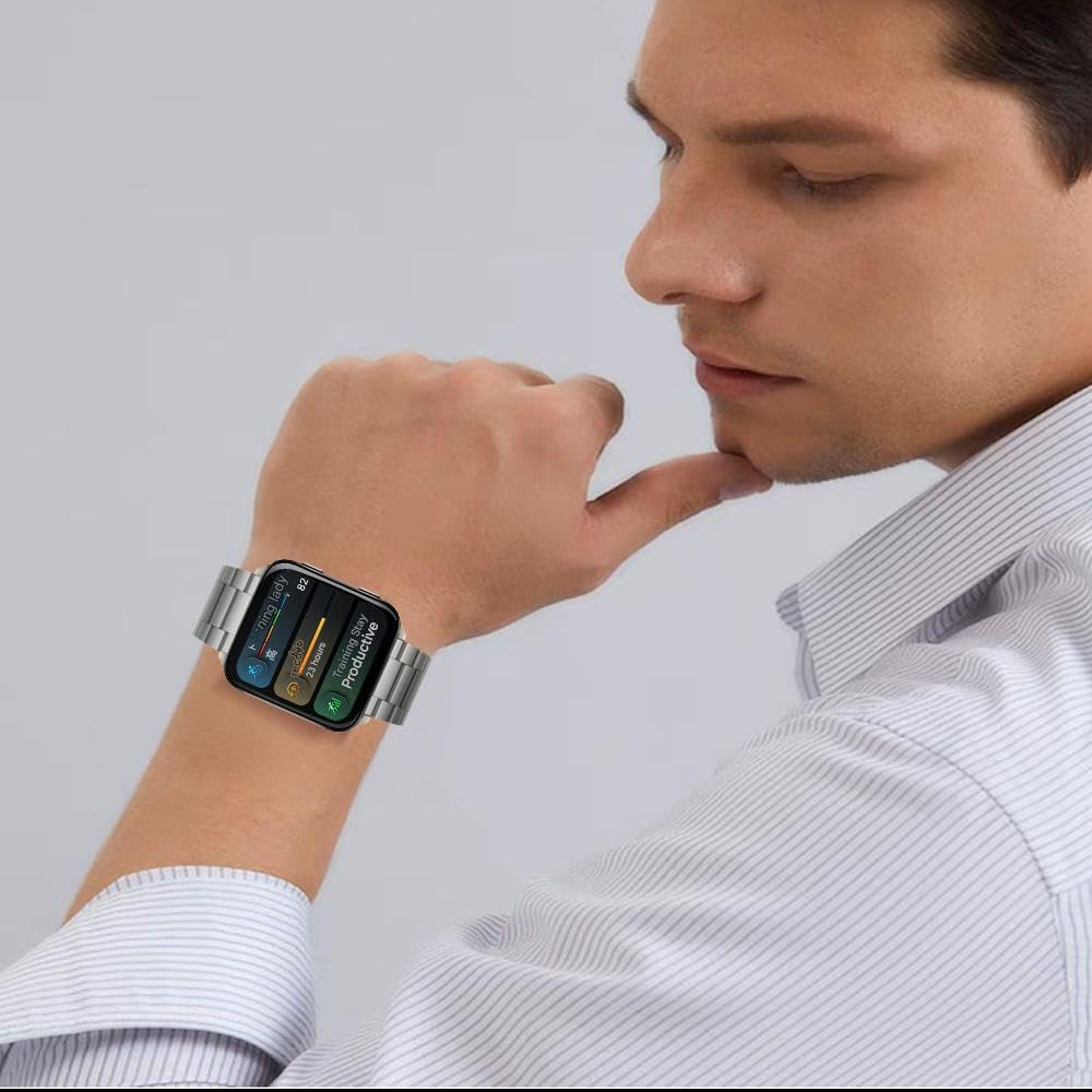 Titan Armband für Garmin Venus X1, 24mm Schnellverschluss-Metallarmband mit integriertem Schnallenband als Ersatz für die Garmin-Uhr Venu X1