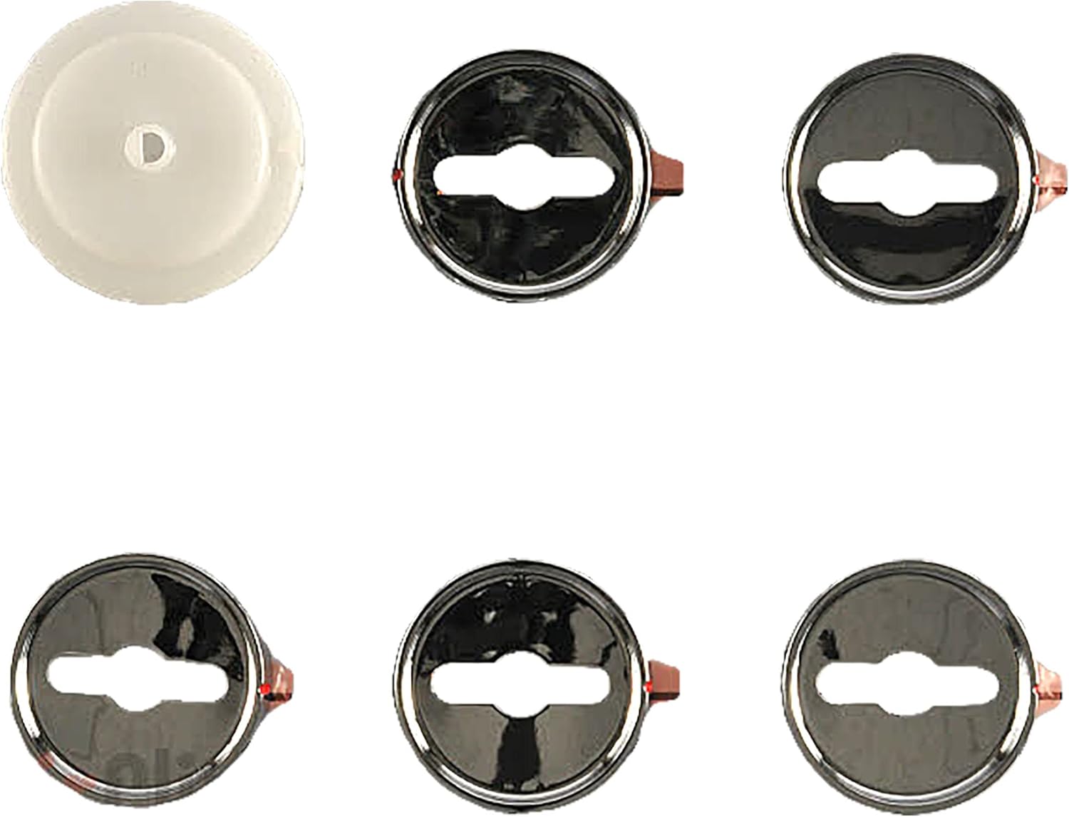 Whirlpool W10814133 Range Surface Burner Knob Bezel Set