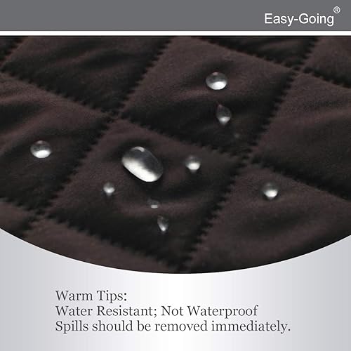 Miniatura 4 de Easy-Going Funda reversible para sofá biplaza de 2 cojines, funda de sofá para perros resistente al agua, protector de muebles con varillas de