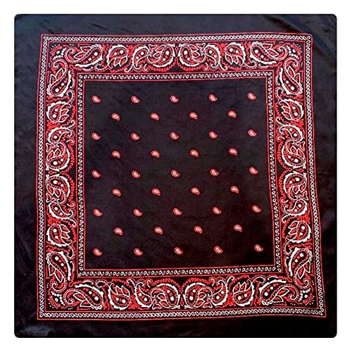 Wyoming Traders Bandana Silk Scarf, Black 34.5x34.5 Regular