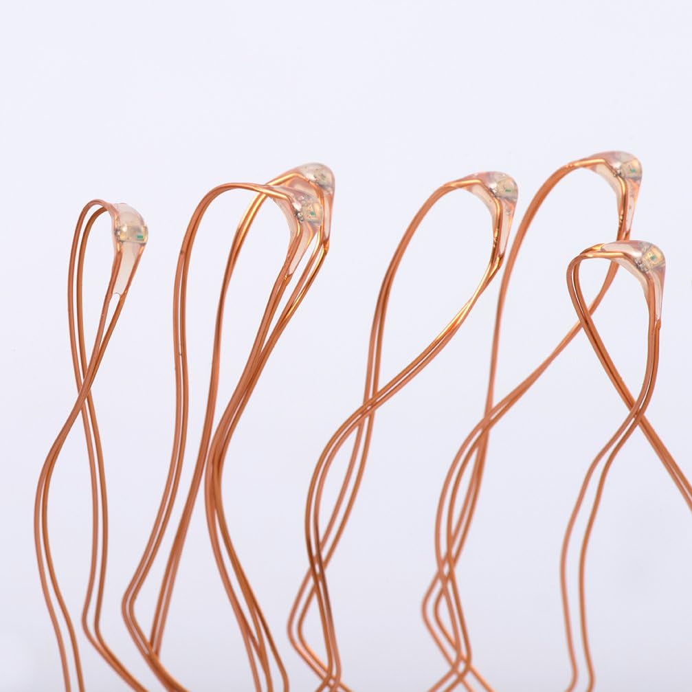 OAK LEAF String Lights, 2 Set of Green Micro 30 LEDs Super Bright Led Rope Lights Battery Operated on 9.8 Ft Long Ultra Thin String Copper with CR2032 Battery for Home Bedroom Party - Green