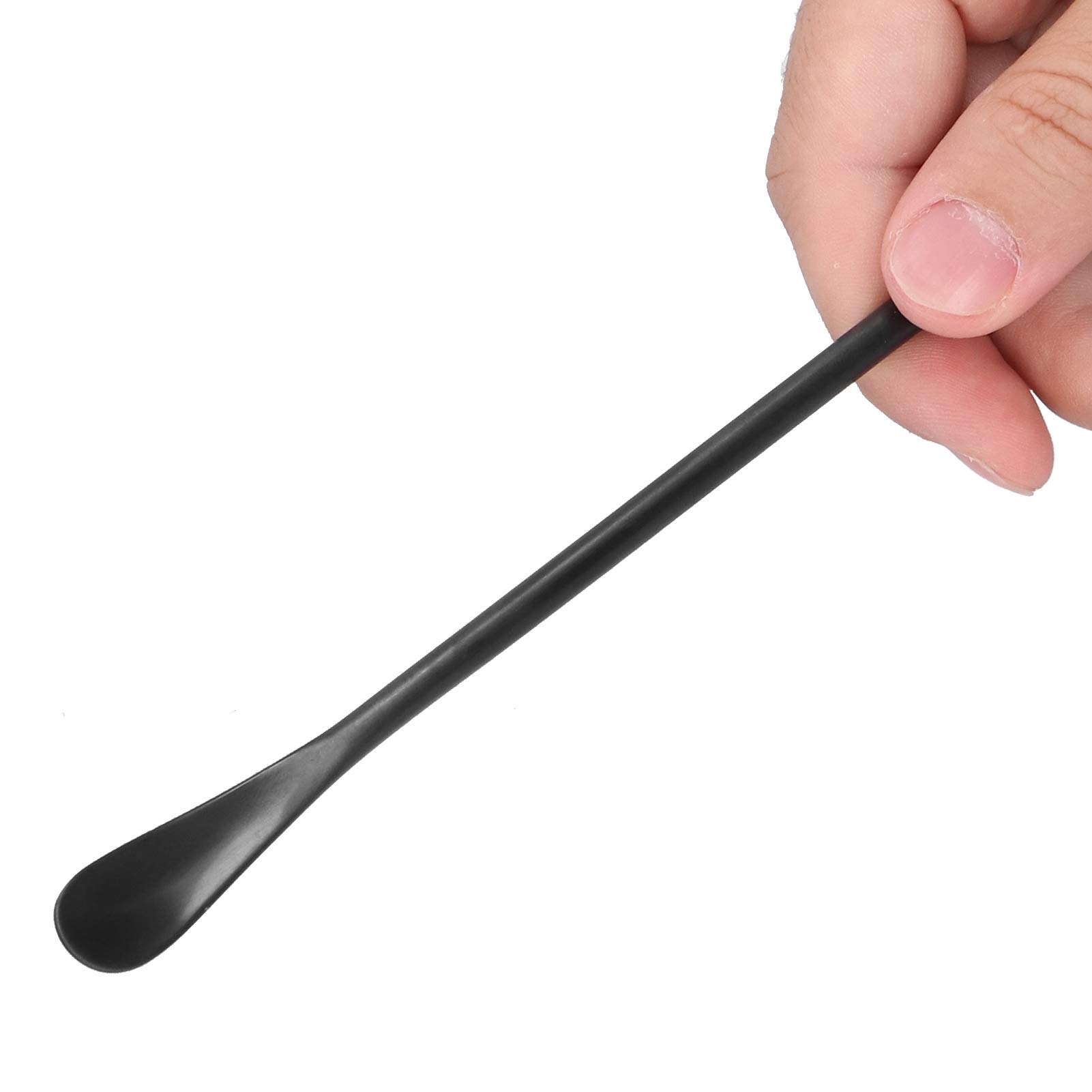 Cuchara De Mango Largo, Agitadores De Café Negro Mate, Cuchara De Té Helado De Acero Inoxidable, Cucharas De Café para Leche, Té, Mezcla, Cóctel, Agitación De Café